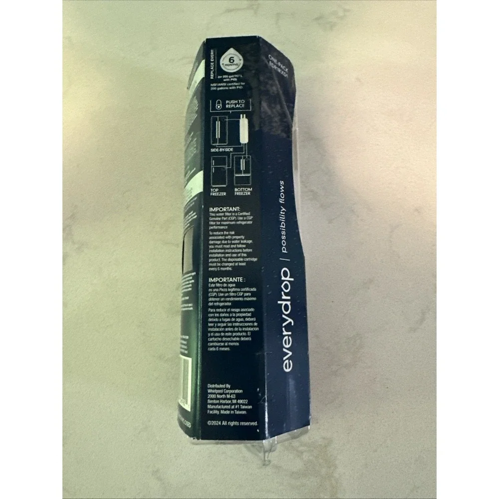 Whirlpool Ice and Water Refrigerator Filter‎ 1, EDR1RXD1, Single-Pack , Purple